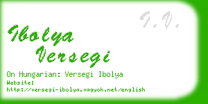 ibolya versegi business card